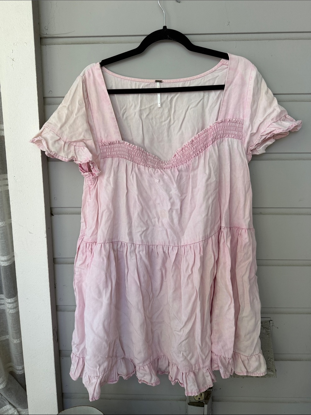 Light Pink Smocked Babydoll Dress